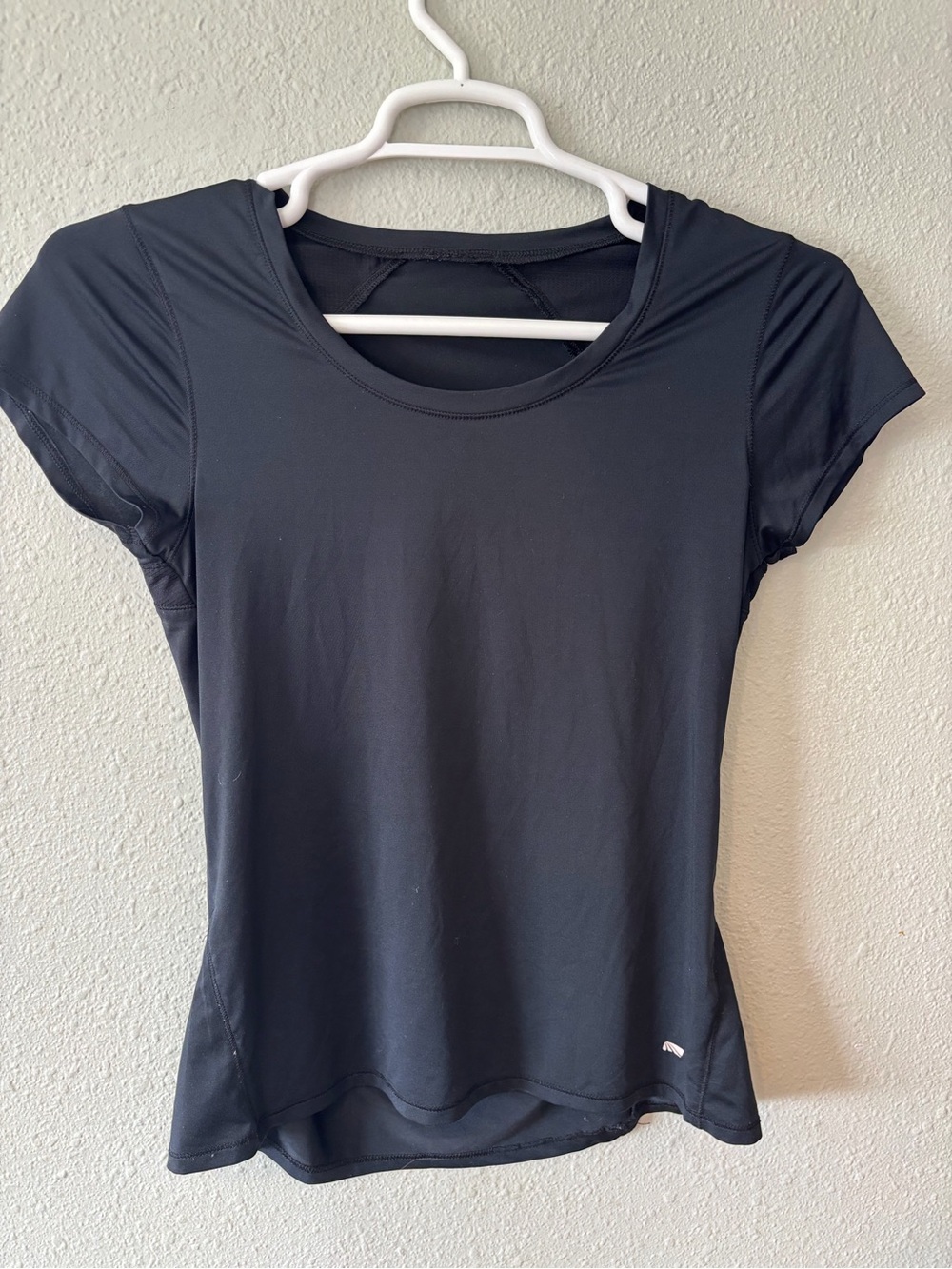 Marika Black Short-Sleeve Athletic Tee